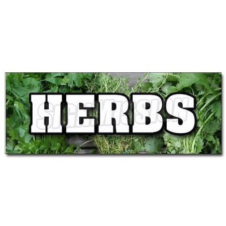 HERBS DECAL Sticker Fresh Organic Basil Leaves Chive Chervil Dill Oregano